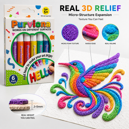 🦄👗Save66% by ordering today丨Ptolcno® 3D Relief Art Pen – Turn Flat Drawings Into Touchable 3D Art🪄