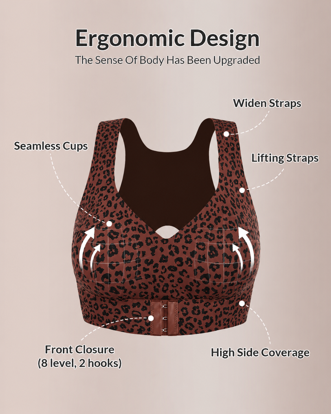 LAST DAY PROMOTION - 50% OFF Front Closure Cross-Back Wireless Posture Bra